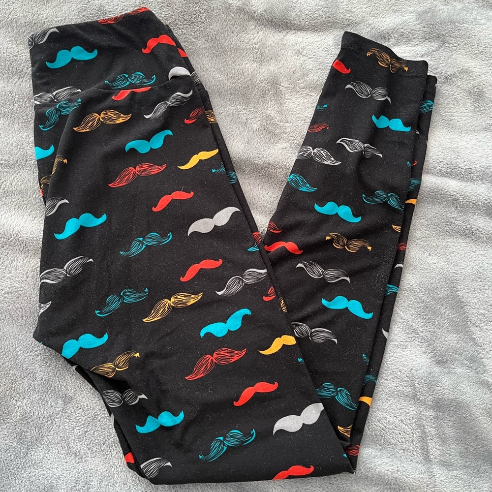 LuLaRoe OS Mustache Leggings